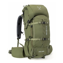 Load image into Gallery viewer, MOXULE Pro 2400 Frame Backpack - Meat Hauler Pack with Rain Cover for Outdoor - Lightweight, Green
