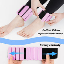 Load image into Gallery viewer, Wrist and Ankle Weights 2 Pack (1lb Each), Adjustable Silicone Wearable (Pink)
