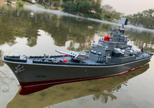 Load image into Gallery viewer, Remote Control Ship RC Warship Aircraft Carrier Battleship Destroyer ship add Watch Controller w/ 2-Battery 2-Controllers
