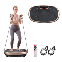 Load image into Gallery viewer, EILISON FitMaxx 3D XL Vibration Plate Exercise Machine - Whole Body Workout Vibration Platform w/Loop Bands - Lymphatic Drainage Machine for Weight Loss, Shaping, Recovery (Fitpro Brown)
