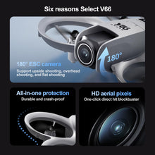 Load image into Gallery viewer, Drone With Dual Cameras, Electrically Adjustable 180 Degrees, LED Lights, Propeller Safety Protection, Intelligent Obstacle Avoidance, Headless Mode
