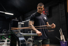 Load image into Gallery viewer, Gymreapers Resistance Bands for Working Out – Elastic Pull Up Exercise Assistance Bands Set for Powerlifting, Stretching, WOD, Strength Training – for Men &amp; Women (5 Bands - Military Set)
