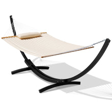 Load image into Gallery viewer, Lazy Daze 13 Ft Double Quilted Hammock with Curved Steel Black Stand
