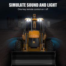 Load image into Gallery viewer, RC Backhoe Wheel Loader 2.4G Fully Functional 1/20 Remote Control Excavator Bulldozer Back Hoe Truck Tractor Digger Heavy Duty
