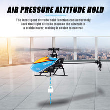 Load image into Gallery viewer, RC Helicopter for Adults and Kids, 4 Channel 2.4Ghz Remote Control Helicopter with 6-Axis Gyro, RC Aircraft with Altitude Hold and 3 Batteries (Blue)
