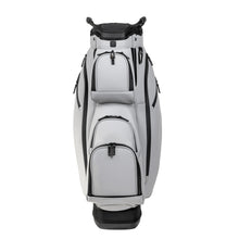 Load image into Gallery viewer, KRADUL - LUX Cart Bag – Lightweight Vegan Leather Golf Cart Bag with Waterproof Pockets, Organized Club Dividers &amp; Cart Strap Tunnel (Fossil Gray)
