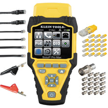 Load image into Gallery viewer, Klein Tools VDV501-770 Cable Tester Set, Scout Pro Max Ethernet, Coax/Video, Phone, (RJ11/RJ12/RJ45) F-Connector Cables, Test-n-Map Remotes
