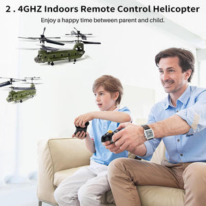 Remote Control Helicopter, S026H Military Transport RC Helicopter with Altitude Hold, One Key Take Off/Landing, LED Light, Low Battery Reminder