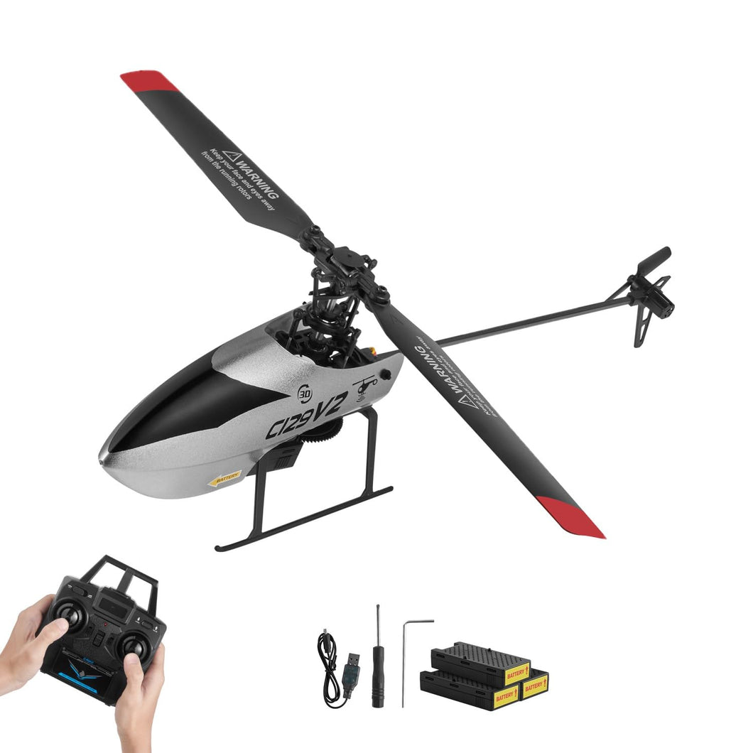 RC Helicopter, 2.4GHz Single Propeller Remote Control Helicopter with Gyro, 4-Channel RC Airplane for Beginner, 39 Min Flight Time