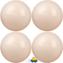 Load image into Gallery viewer, Leyndo 4 Pcs 26 Inch Yoga Exercise Ball Pilates Pregnancy Birthing Fitness Ball -(Nude)
