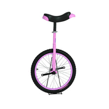 Load image into Gallery viewer, 16 Inch Unicycle for Kids, Adjustable Outdoor Unicycle with Alloy Rim, Outdoor Sports Fitness Exercise,Pink
