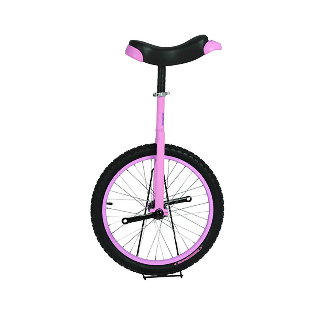 16 Inch Unicycle for Kids, Adjustable Outdoor Unicycle with Alloy Rim, Outdoor Sports Fitness Exercise,Pink