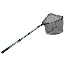Load image into Gallery viewer, Fishing Landing Net with Telescoping Pole Handle, Super Strong Aluminum, 61" Full Extended, Rubber Coated Net

