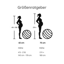 Load image into Gallery viewer, BABYGO Birthing Ball - Pregnancy Yoga Labor &amp; Exercise Ball &amp; Book Set Trimester Targeting (Turquoise, 65cm)
