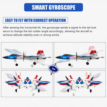 Load image into Gallery viewer, RC Plane 4 Channel Remote Control Airplane, F-22 RC Airplane for Beginners Adult with Stunt Flying

