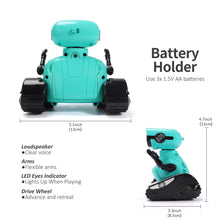 Load image into Gallery viewer, Robot Toys, Remote Control Robot Toy, RC Robots for Kids with LED Eyes, Flexible Head &amp; Arms, Dance Moves and Music (Blue)
