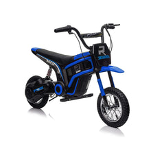 Load image into Gallery viewer, Kids Ride On 24V Electric Toy Motocross Motorcycle Dirt Bike-XXL Large, Speeds up to 14.29MPH,Dual Suspension, Blue
