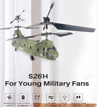Load image into Gallery viewer, Remote Control Helicopter, S026H Military Transport RC Helicopter with Altitude Hold, One Key take Off/Landing
