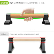 Load image into Gallery viewer, SELEWARE Wood Push-Up Bars Parallettes Anti-Slip Handstand Bars for Calisthenics, Fitness, Floor Workouts - Solid Wood Handle with Sturdy Metal Bracket, Supports to 600 lbs
