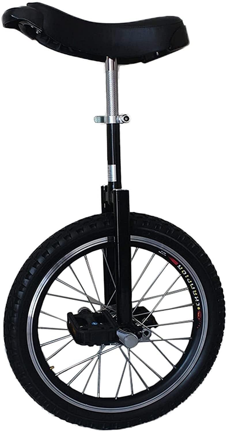 24-Inch Unicycle with Handles, Fat Tire, Adjustable Saddle, for Adults, Heavy Duty, Professional Outdoor Riding, 150kg Capacity