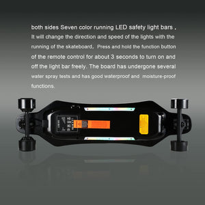 Electric Skateboard Electric Longboard with Remote Control Electric Skateboard,900W Hub-Motor,26 MPH Top Speed，21.8 Miles Range