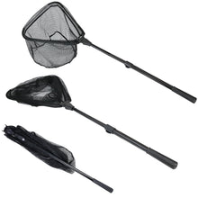 Load image into Gallery viewer, Fishing Landing Net with Telescoping Pole Handle Extends to 63 inches, Carbon Fiber Handle Extended from 23.6 inches to 47 inches
