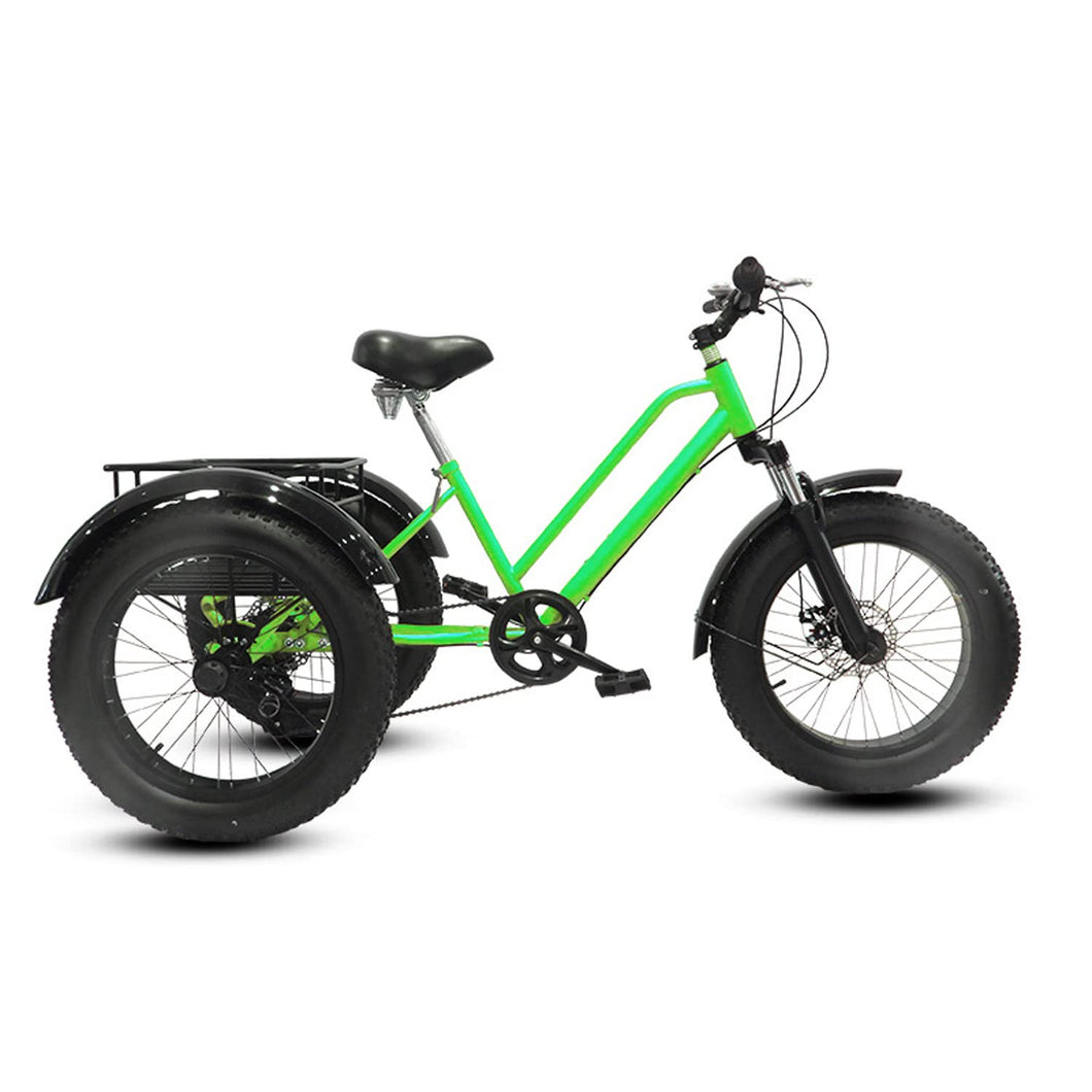 Adult Tricycle Seniors 3 Wheel Bikes with Large Size Basket, 20 Inch Three-Wheels Cruise Bicycles Bike
