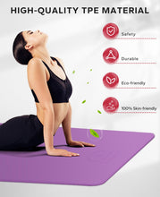 Load image into Gallery viewer, HAPBEAR Extra Large Yoga Mat - 72"x48"/78"x54"x6mm (1/4 inch), Non-Slip, Durable, Eco-Friendly, Thick Wide Exercise Mat for Home Workouts, Yoga, Pilates, Stretching, Meditation (Barefoot Exercise)
