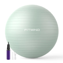 Load image into Gallery viewer, FITMIND_ Extra Thick Exercise Ball Yoga Ball 22in/26in/30in for Workout Pregnancy Stability- Green
