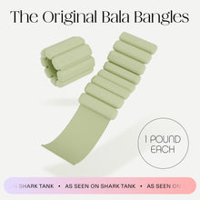 Load image into Gallery viewer, Bala Bangles Wrist &amp; Ankle Weights for Women &amp; Men - 1 lb Adjustable Weighted Bands -Sage
