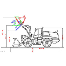 Load image into Gallery viewer, 1/14 RC Hydraulic Loader for 580 RC Construction Vehicle 4-Way Reversing Valve Sound Light ST8 Radio Controller(White-with-Smoke)
