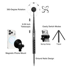 Load image into Gallery viewer, Golf Tripod &amp; Monopod, Magnetic Mount and Adjustable Stick for Golf Swing
