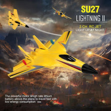Load image into Gallery viewer, 2 Channel Remote Control Jet with Gyro Night Lights and 2 Batteries, Easy to Fly
