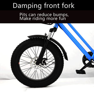 Adult Tricycle, Fat Tire 20'' Trikes, Family Transport Off-Road Three-Wheeled Bicycles for Seniors Cruise 3 Wheel Bike Shopping Basket