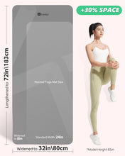 Load image into Gallery viewer, KEEP Non-Slip Large Yoga Mat,Extra Long and Wide Exercise &amp; Fitness Mat( 72"Lx32"Wx7mm Thick) with Free Carrying Strap, Pilates &amp; Home Workout, Classic Grey

