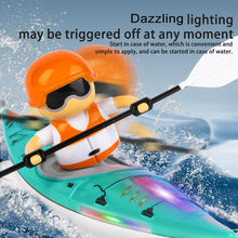 Load image into Gallery viewer, RC Boat for Kids, Remote Control Boat with LED Lights, 2.4GHz Simulated RC Kayak Boat with Paddle (Blue)
