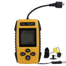 Load image into Gallery viewer, Rcniso Ultrasonic Fish Finder, Portable Handheld Sonar Sensor with 25ft Cable, Sensitivity Selectable, Auto Alarm, for Offshore Ice Lake Sea River Fishing
