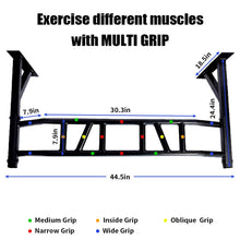 Load image into Gallery viewer, ptlsy Wall Mounted Pull Up Bar with Multi Grip
