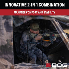 Load image into Gallery viewer, BOG DeathGrip 360 Chair with Lightweight Aluminum Construction, 4 Extendable Legs, DeathGrip Universal Gun Rest, 360 Adjustable Pivoting Seat, and Hands-Free Use During Hunting, Shooting, and Outdoors
