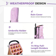 Load image into Gallery viewer, 14-Way Golf Bags for Men, Golf Stand Bag, Purple
