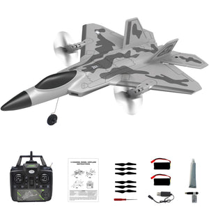 RC Plane 4 Channel Remote Control Airplane - F-22 RC Airplane for Beginners Adult with Xpilot Stabilization System & Aerobatic