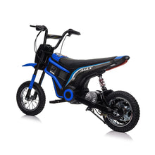 Load image into Gallery viewer, Kids Ride On 24V Electric Toy Motocross Motorcycle Dirt Bike-XXL Large, Speeds up to 14.29MPH,Dual Suspension, Blue
