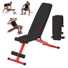 Load image into Gallery viewer, SPORTSOUL 880LB Weight Bench for Home Gym, 8-Position Backrest Adjustable Workout Bench for Strength Training – Incline Decline Flat, Foldable &amp; Compact for Small Space Apartment Room Garage
