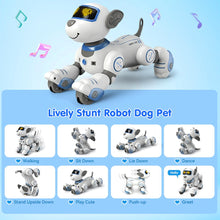 Load image into Gallery viewer, Remote Control Robot Dog Toy for Kids - Interactive Touch &amp; Follow 17 Functions Robot Dog Pet, Programmable Smart Walking
