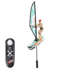 Load image into Gallery viewer, RC Sailboat Boat, 2.4Ghz Remote Control Boat with Lights for Pools, Lake, Bathtub, Summer Outdoor Water Sailboat Toys (Green)

