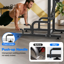 Load image into Gallery viewer, RELIFE REBUILD YOUR LIFE Power Tower Pull Up Bar Station Workout Dip Station for Home - (Black-01)
