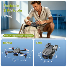 Load image into Gallery viewer, Drone with Camera 1080P for Kids, Adults &amp; Beginners, Foldable Mini Drone, RC Quadcopter with 2 Batteries, One Key Takeoff and Landing, 360° Flip, Gesture Control, Toy Gift for Boys, Girls
