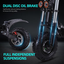 Load image into Gallery viewer, Adult Electric Scooter, High-Power Dual-Drive 6000W Motors Maximum Speed 50 mph, Range 60 Miles 11-inch tubeless Off-Highway Tires

