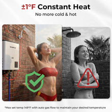 Load image into Gallery viewer, CAMPLUX F5 Ultra, 1.32 GPM Thermostatic Portable Propane Water Heater, First Constant Temperature Outdoor Water Heater, Lightweight &amp; Compact for 3s Instant Hot Water, Camping, RV, Off-Grid Cabin
