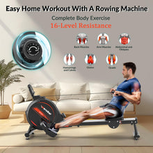 Load image into Gallery viewer, Wenoker Rowing Machine for Home - Dark Red
